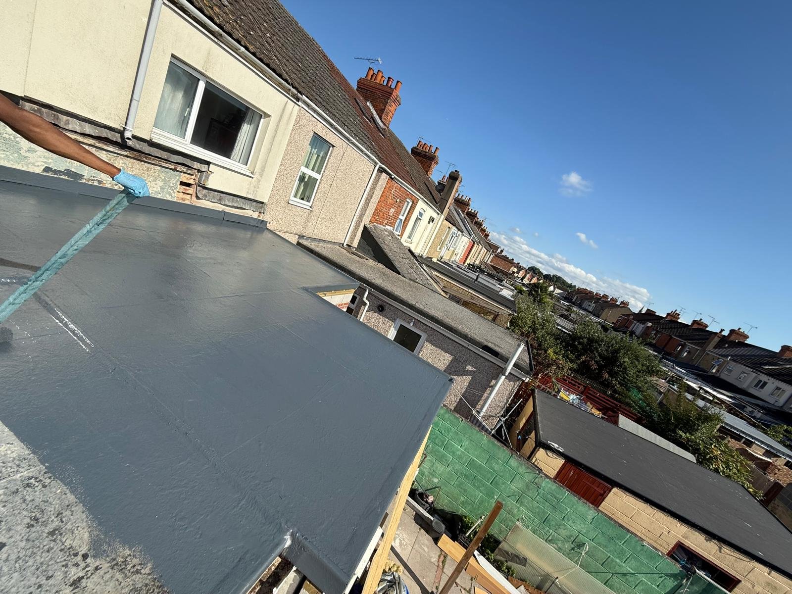 Flat roofing installation