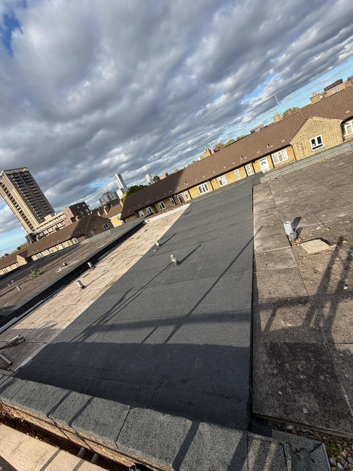 Flat roof finish