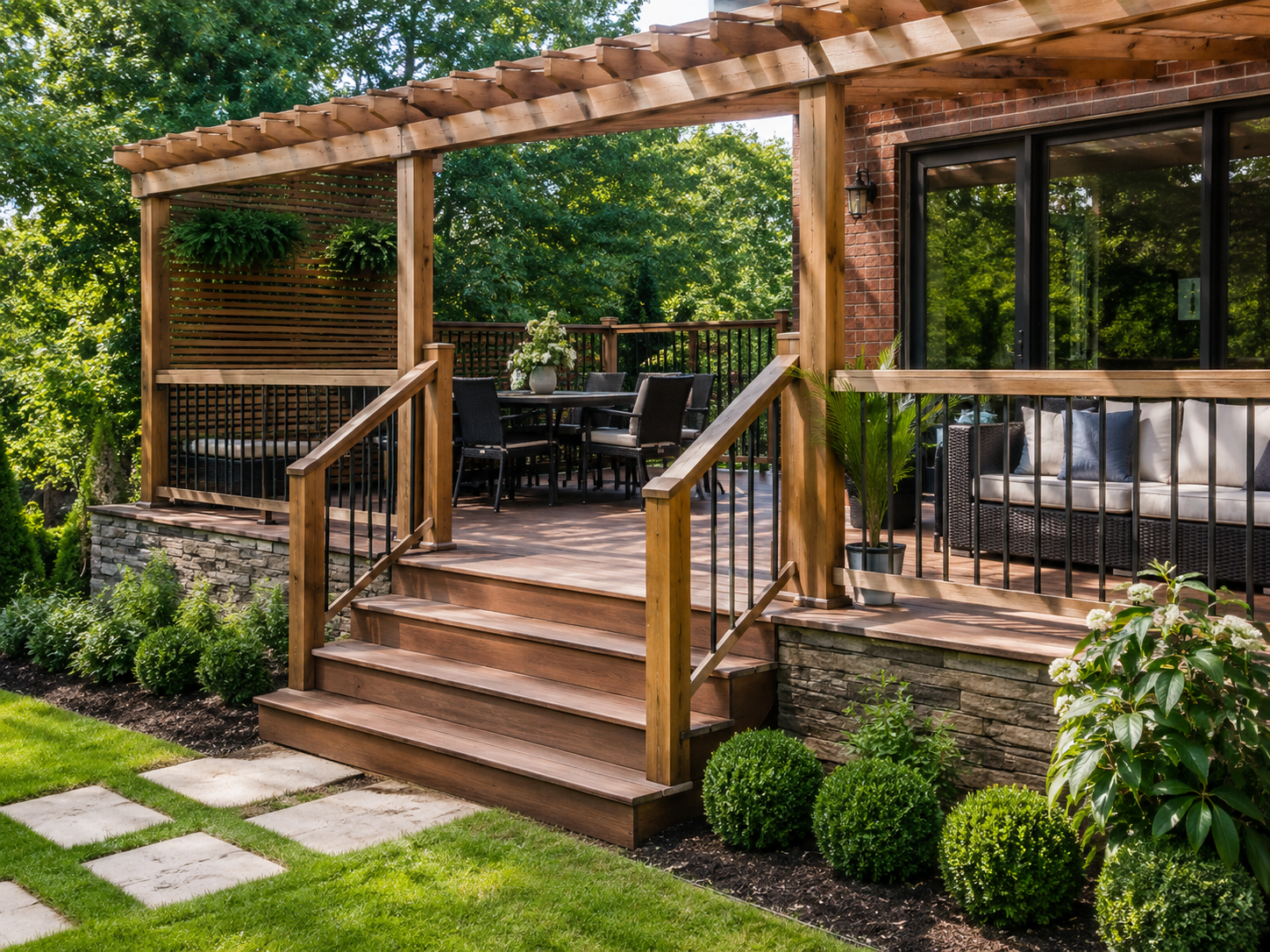 Timber decking installation in County Durham