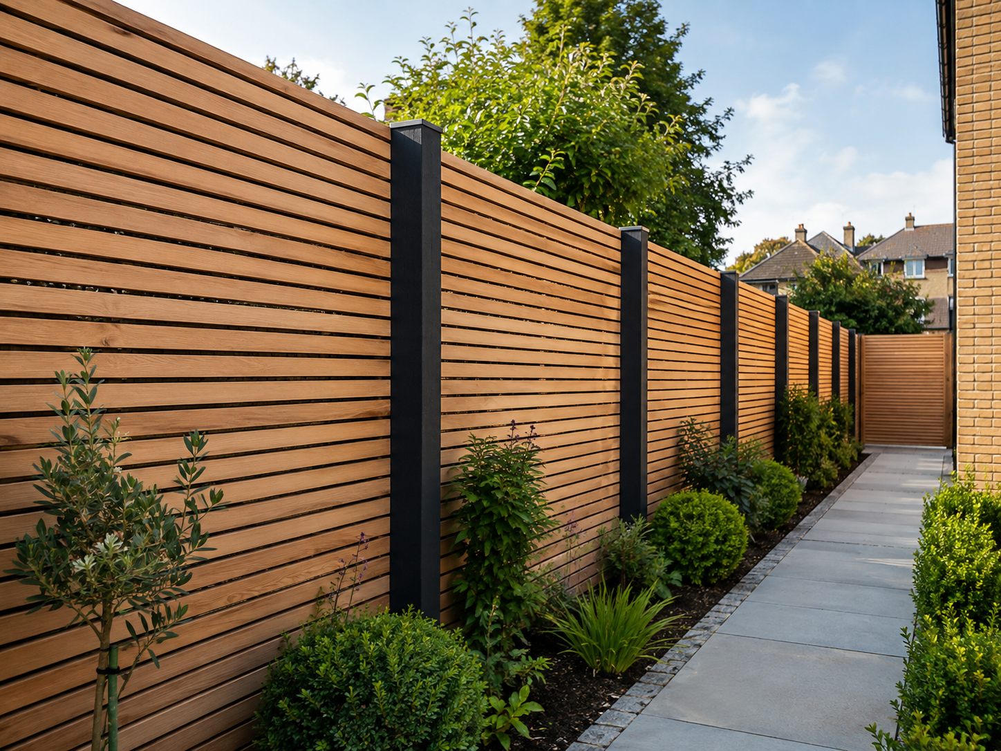 Fence posts, rails and finishing details