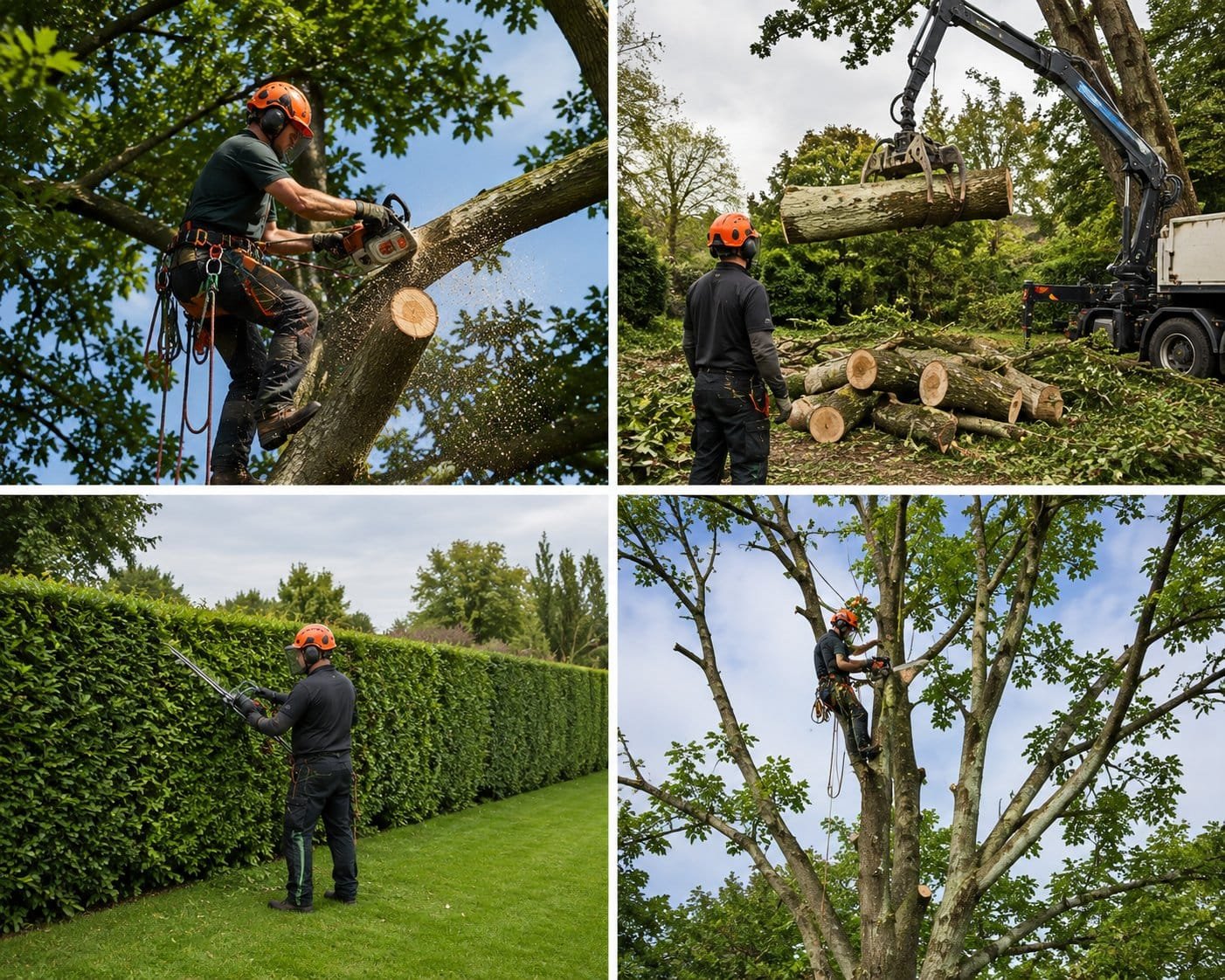 A selection of tree surgery and hedge care photographs